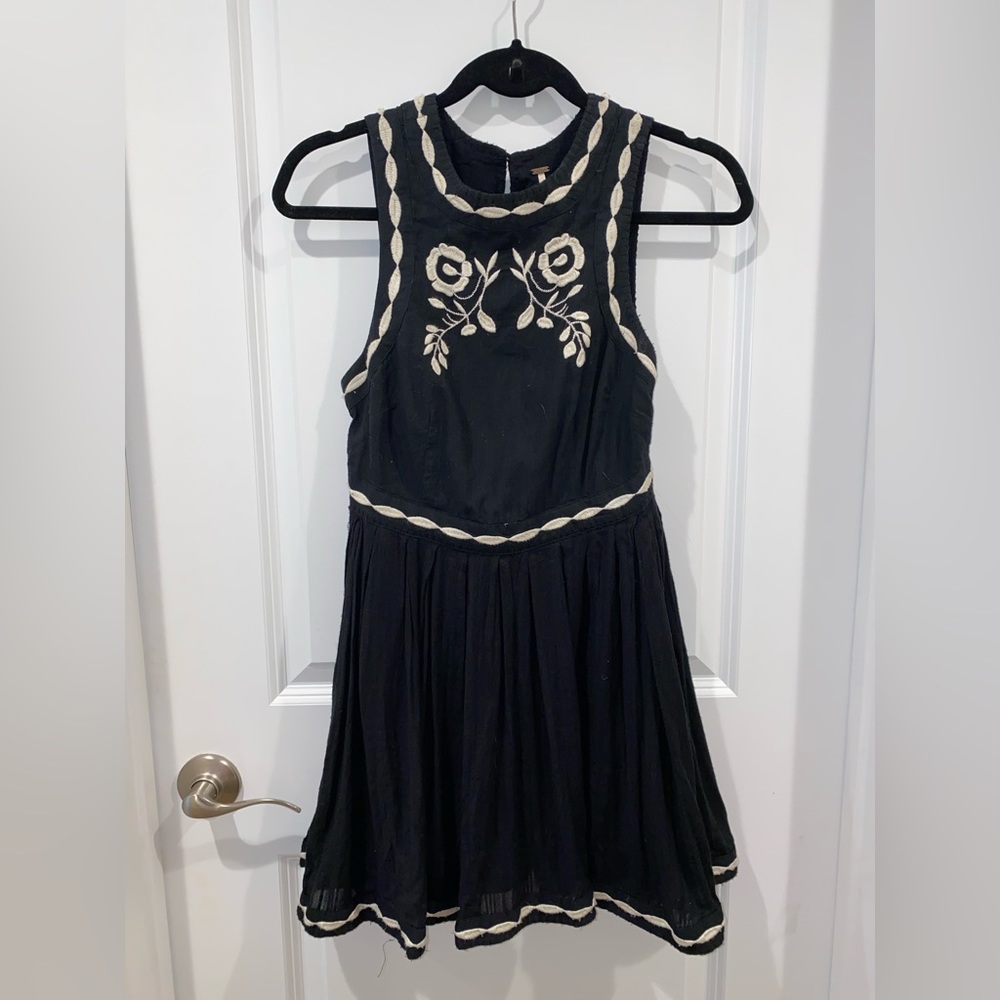 Free People  Black and White Dress Size 0